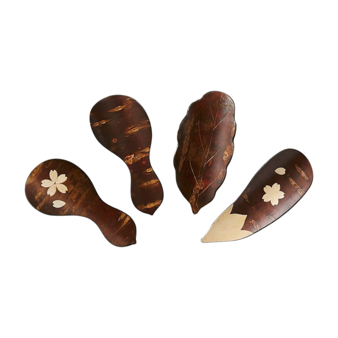 TOMIOKA Traditional Japanese Tea Scoop Made of Cherry Bark