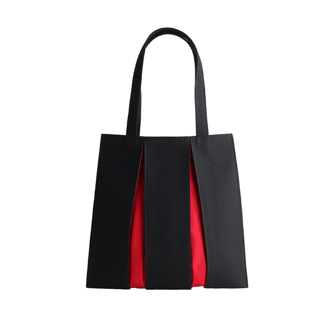 KOSHO ougi Canvas Tote Bag, Red/Black