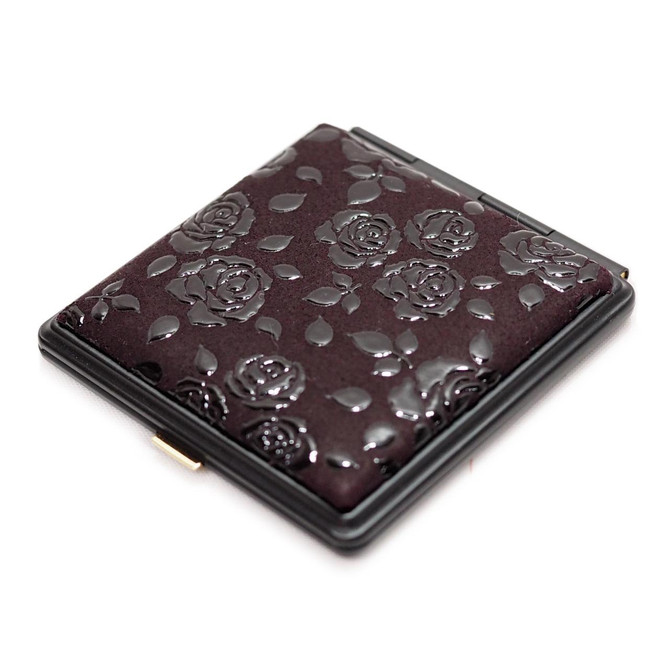 INDENYA Pocket Mirror 5015, Roses Black on Purple