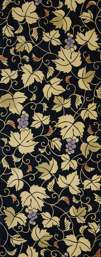 Rienzome Hand-dyed Cotton Fabric with Grapes (LY-1526), 12 Meters