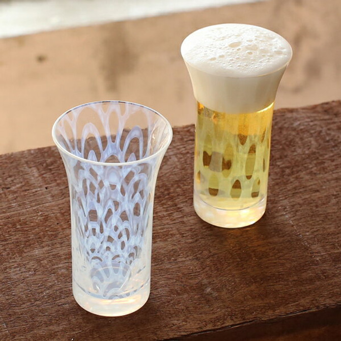 Hirota 'Taisho Roman' Decorated Beer Glass