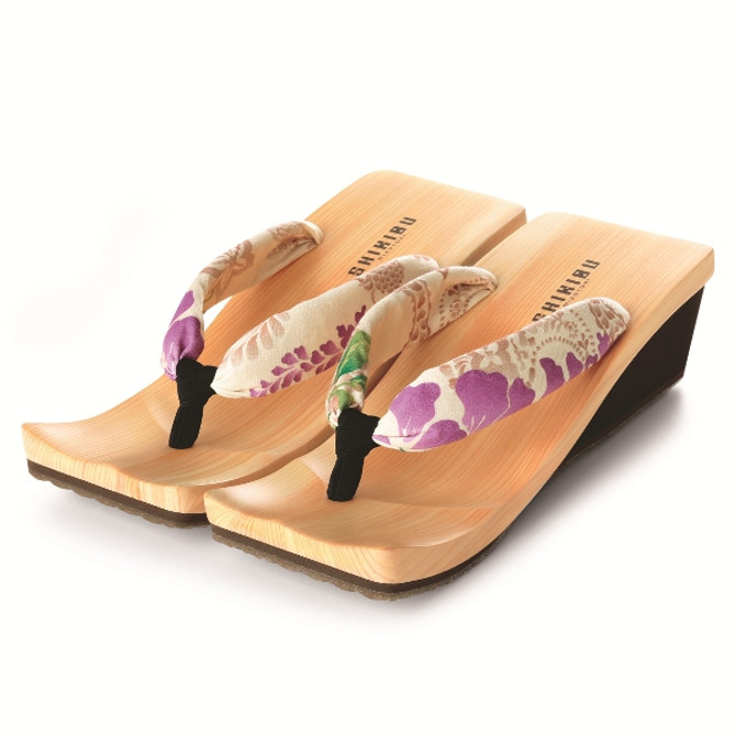 MIZUTORI Geta SHIKIBU with Wisteria and Butterfly Collaboration Design (SH-14)