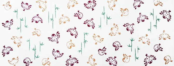 Rienzome Tenugui Cloth with Lucky Birds (849)