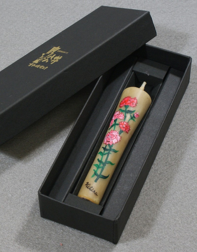 Japanese Handmade Candle with Seasonal Floral Paintings May