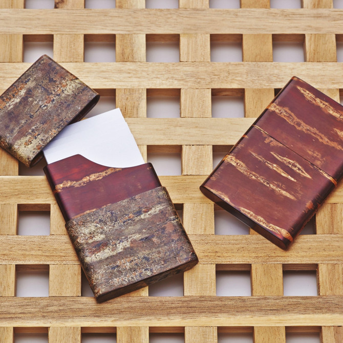 TOMIOKA Cherry Bark Business Card Holder