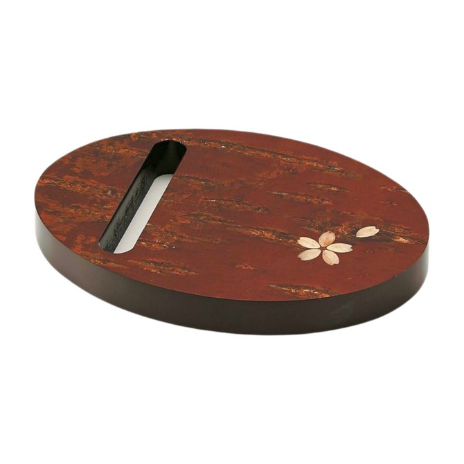 TOMIOKA Cherry Bark Decorated Teapot Lid Rest 'Futaoki'