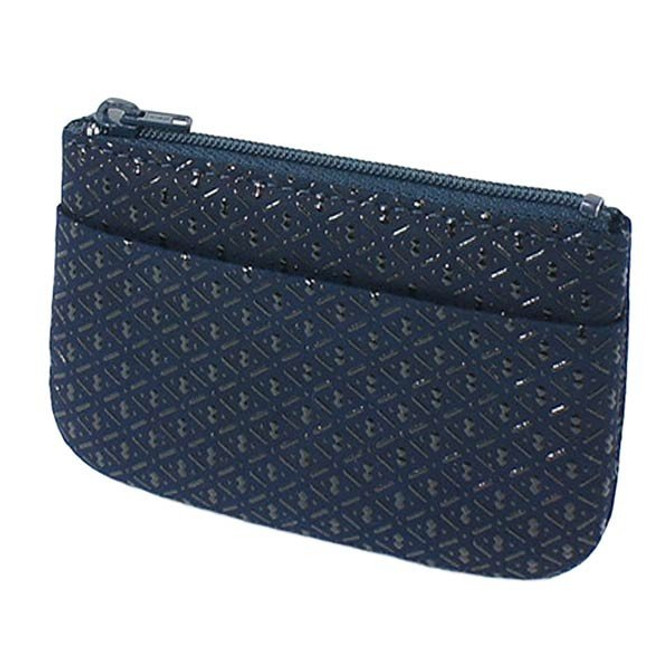 INDENYA Change Purse 1002 with Gourd Pattern, Black on Blue