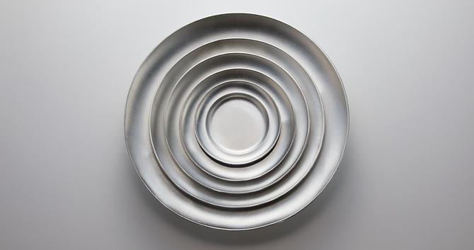 100% Tin Deep Plate "Two Circles"