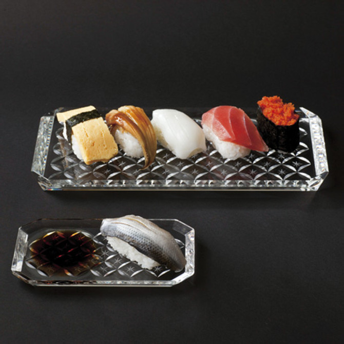 Luxury Glass Sushi Plate Set