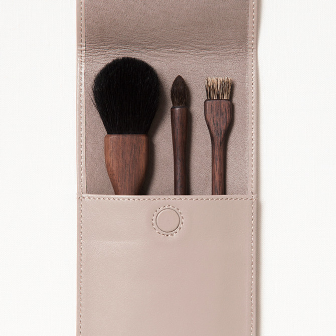 MIZUHO Brush 'UBU' Leather brush case L