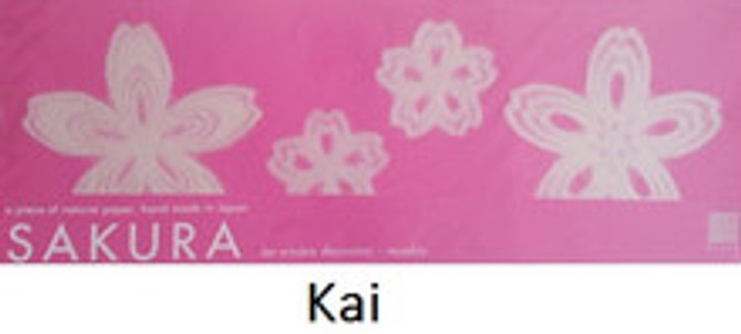 IEDA Reusable Mino Paper Window Decoration Set SAKURA 4 pcs., KAI