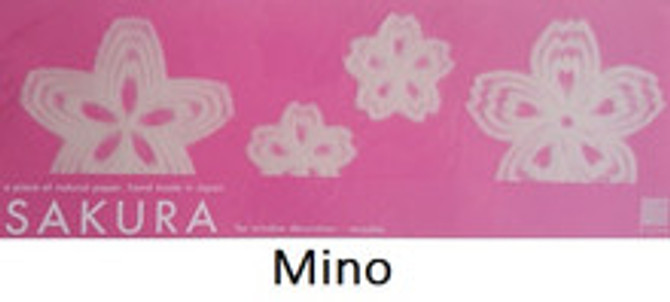 IEDA Reusable Mino Paper Window Decoration Set SAKURA 4 pcs., MINO