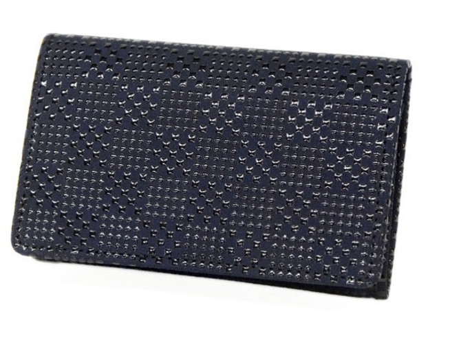 INDENYA Business Card Holder 2501, Checkered Black on Blue