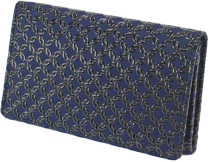 INDENYA Business Card Holder 2501, Ropes Black on Blue