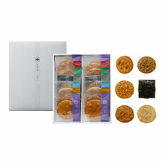 Souka Hard-Crispy Senbei Set from Matsuzaki "Honmaru", Six flavors 14 pcs.