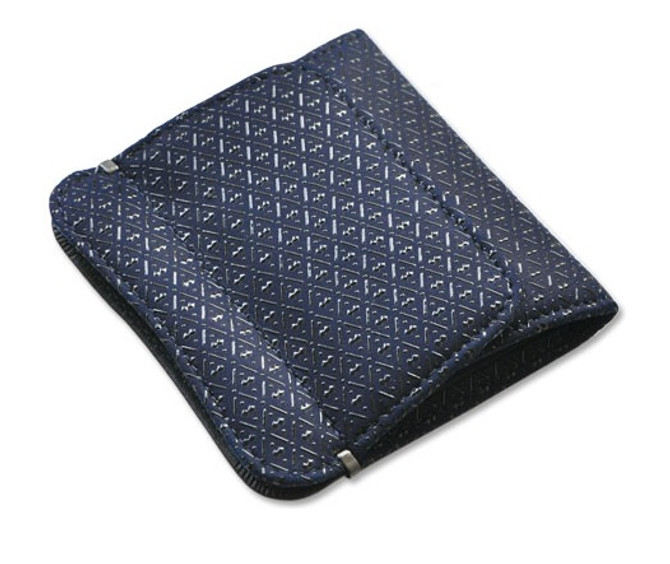 INDENYA Compact Purse 1208 with Gourd Pattern, Black on Blue