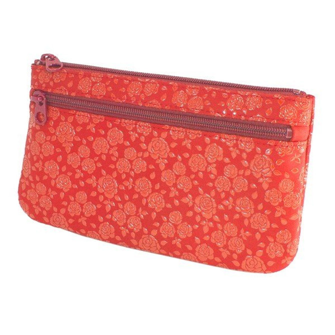 INDENYA Adorable Pouch 4407 Small Roses, Red on Red
