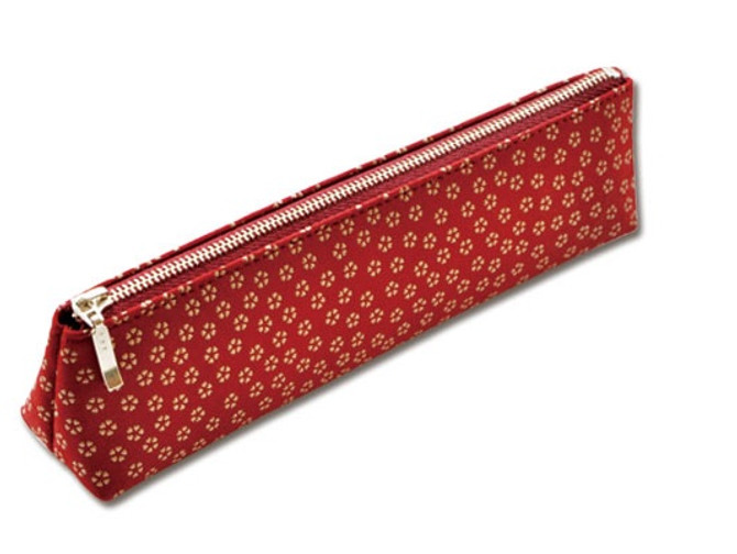 INDENYA Pen Case 4604 Small Sakura, White on Red