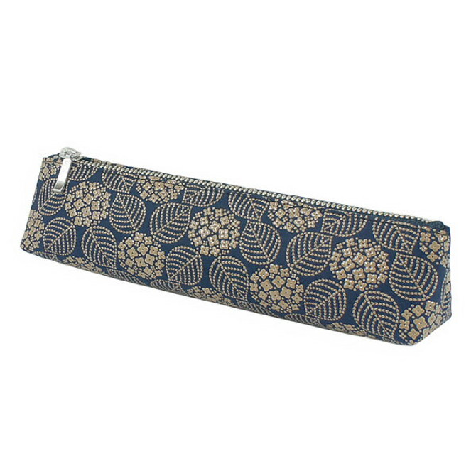 INDENYA Pen Case 4604 Hortensia, White on Blue