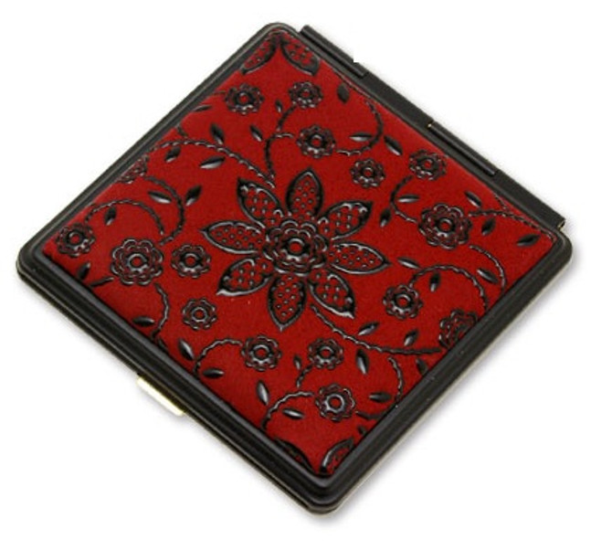 INDENYA Pocket Mirror 5015, Clematis Black on Red