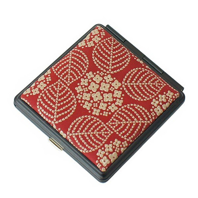 INDENYA Pocket Mirror 5015, Hortensia White on Red