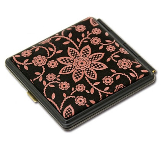 INDENYA Pocket Mirror 5015, Clematis Pink on Black