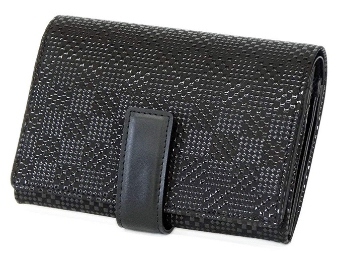 INDENYA Spacious Clasp Wallet 2213, Checkered Black on Black