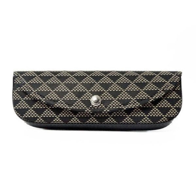 INDENYA Hard Shell Glasses Case 4210, Triangles White on Black