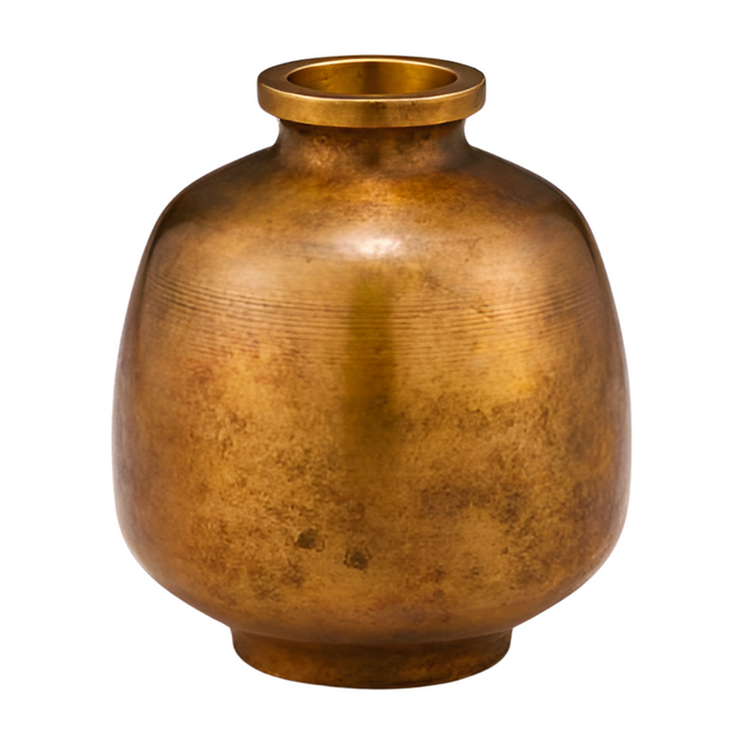 Hand-made Brass Flower Vase HANA MITSUBO, NOUSAKU