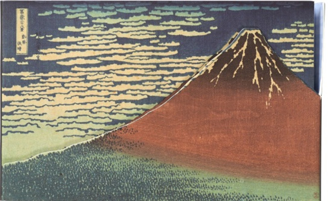 Memo Pad Hokusai RED MOUNT FUJI