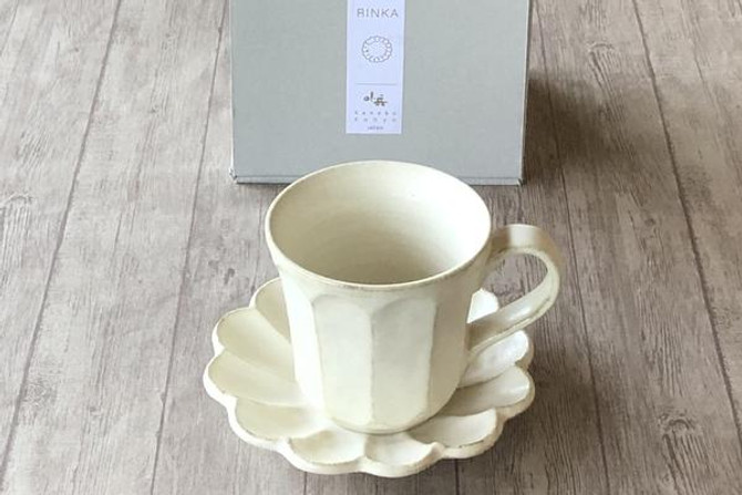 "RINKA" Porcelain Mug and Saucer SET