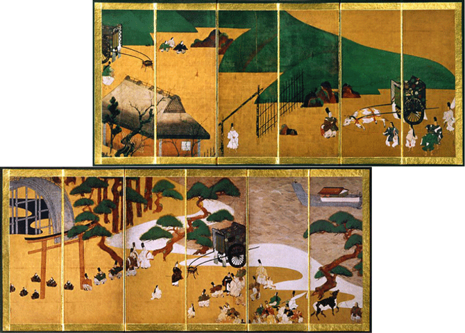 Decorative Folding Screen Sekiya Miotsukushi