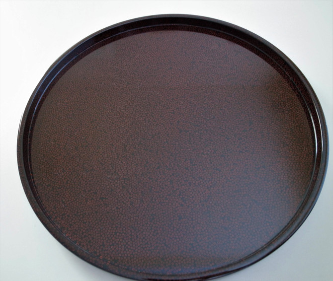 ISHIOKA Tsugaru lacquer Serving Tray, Nanako black