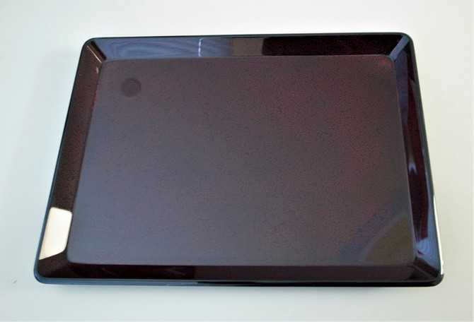 ISHIOKA Tsugaru lacquer Long Tray, Nanako black