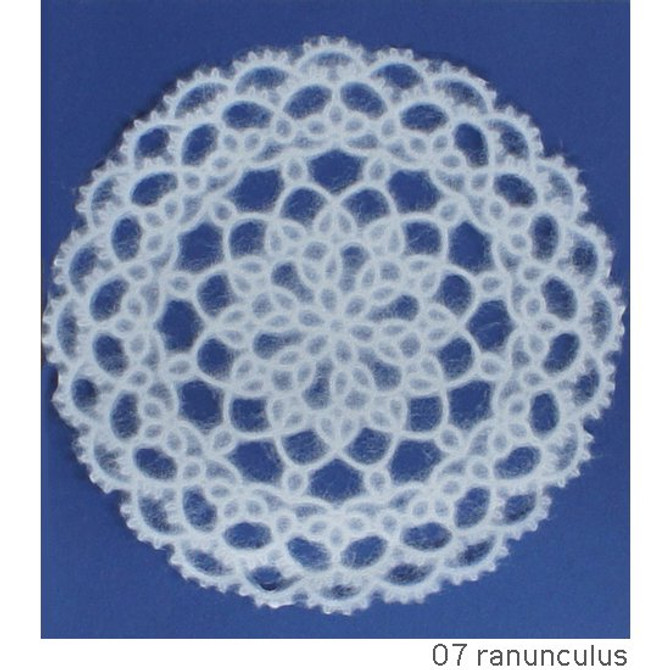 IEDA Mino Washi Reusable Window Decoration - FLORAL N LACE, Ranunculus