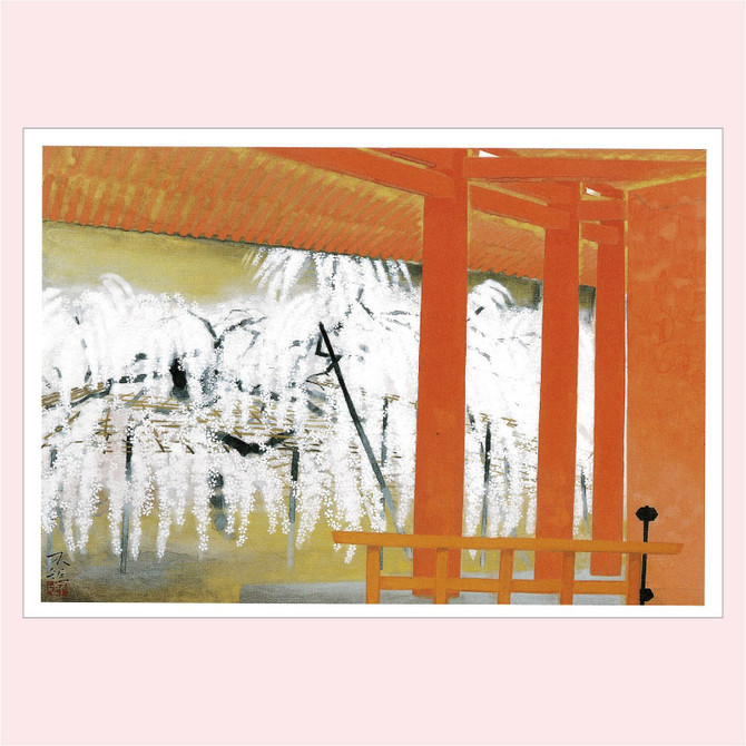 BENRIDO Sakura "Heian Jingu> Fuku Akino" Postcard NB-011
