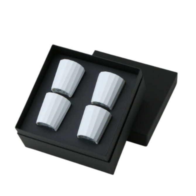 "CONRAN" Porcelain Designer Sake Cup SET, 4 cups
