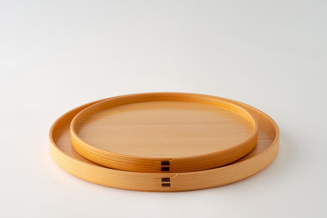 Kurikyu Odate Bentwood Elegant, Round Tray