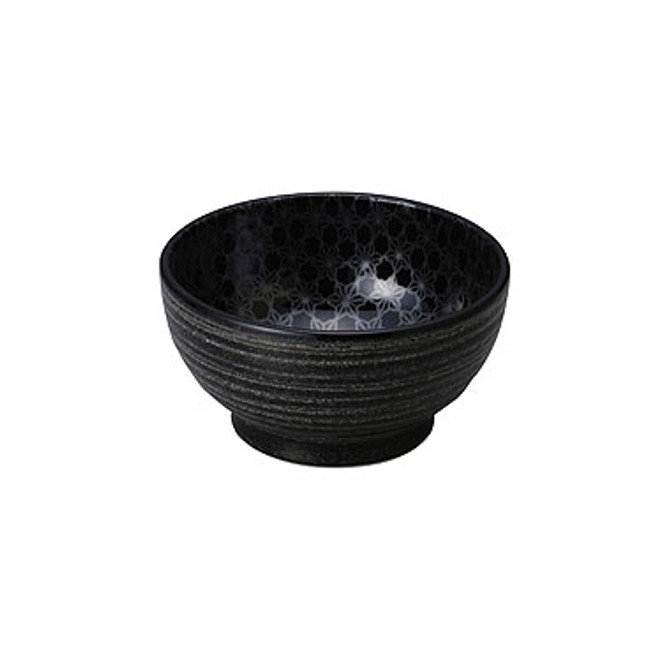 Porcelain Donburi Bowl ICHIZO with Traditional Hemp Pattern