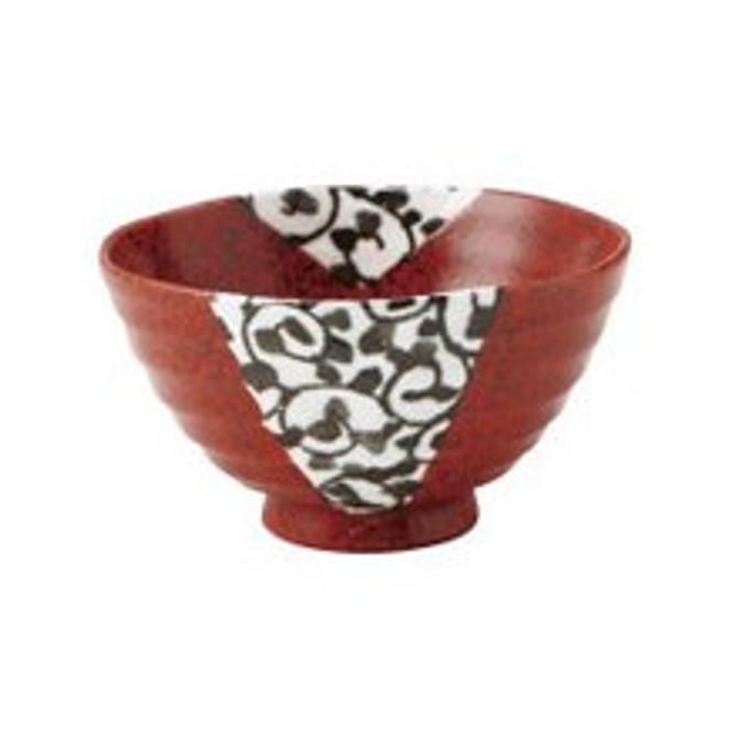 MARUKATSU Porcelain "IROHA" Colorful Tea Bowl, red