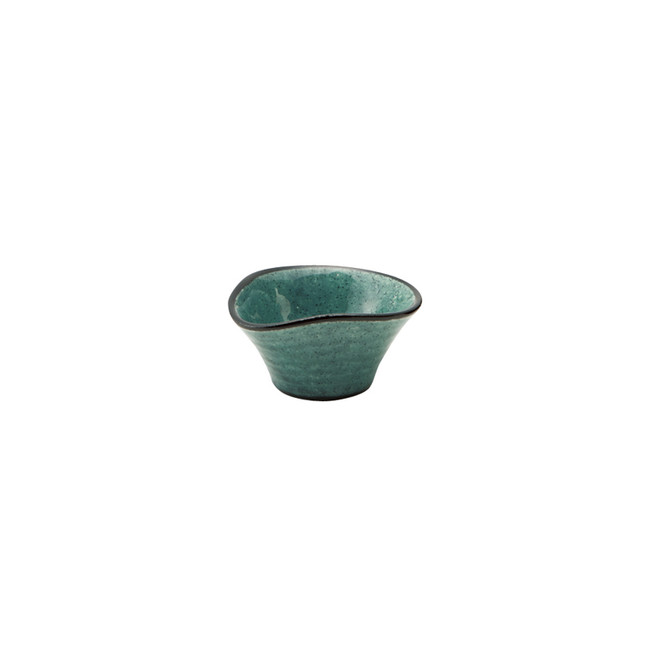 MARUKATSU Porcelain "WAN-GURI" turquoise Sake Cup