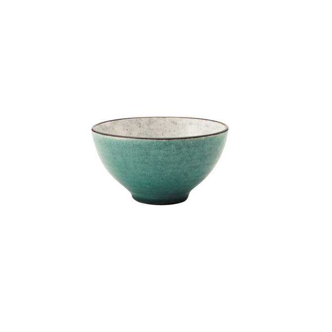 MARUKATSU Porcelain "WAN-GURI" Tea bowl, Turquoise