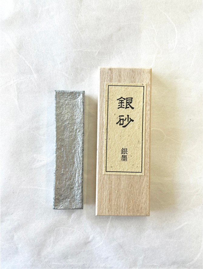 Shinseido SILVER Ink Stick, "Ginsha" size 0.7