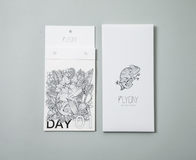 30-day Calendar with Coloring Pages for Kids and Adults, "PLYDAY"