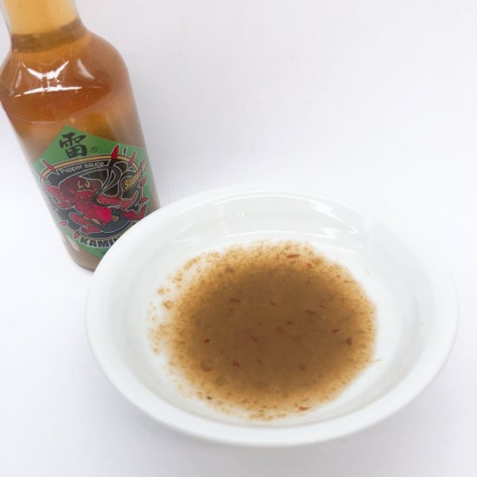 KANZURI Japanese Style Spicy Sauce "Kaminari" Green - Green Habanero (lv.3), 60ml, hot sauce