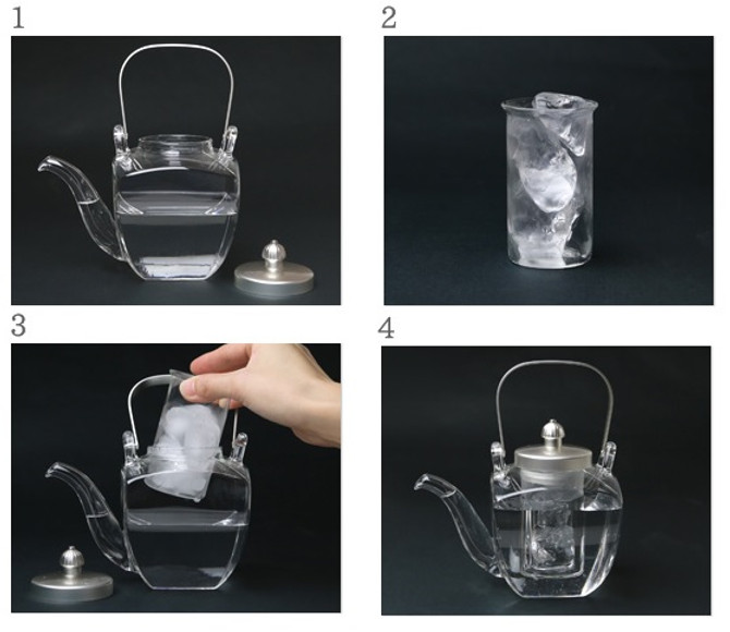 Glass Pitcher for Hot And Cold Drinks, "CHIRORI" SET (Tall)  Pitcher + Glasses