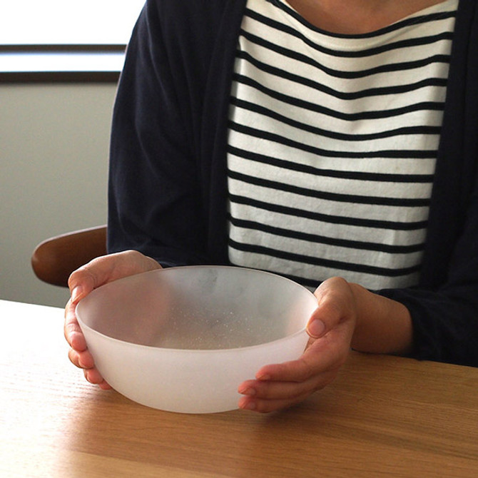 Frozen Glass Bowls, "SNOWSTORM"