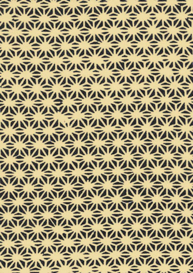 Rienzome Tenugui Cloth with a Black & White Hemp Pattern (08-780)