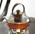 Glass Pitcher for Tea, Sake and Dashi, "CHIRORI" Round, Gold Lid