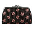 INDENYA Women's Purse 1501 with a Cosmos Pattern, Pink on Black